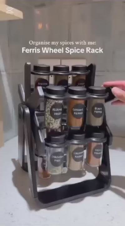18 Jar Rotating Spice Rack Organizer | رف بهارات دوار 18 برطمان